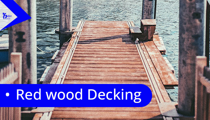 Red wood decking